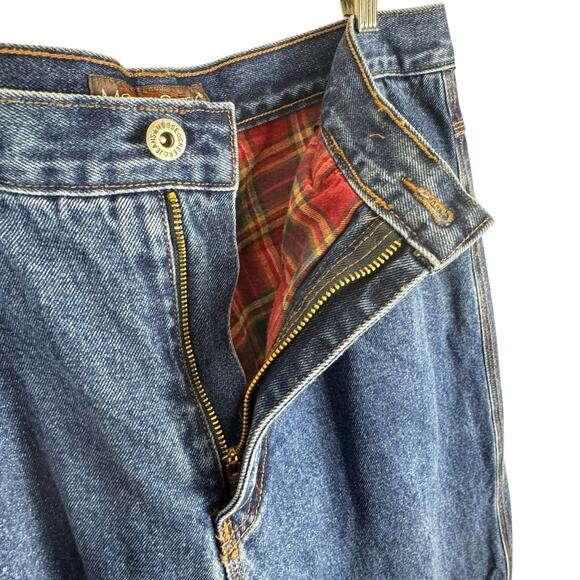 Moose Creek 100% Cotton Medium Wash Plaid Flannel Lined Jeans Men's Size 36 x 30 - Picture 4 of 8